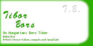 tibor bors business card